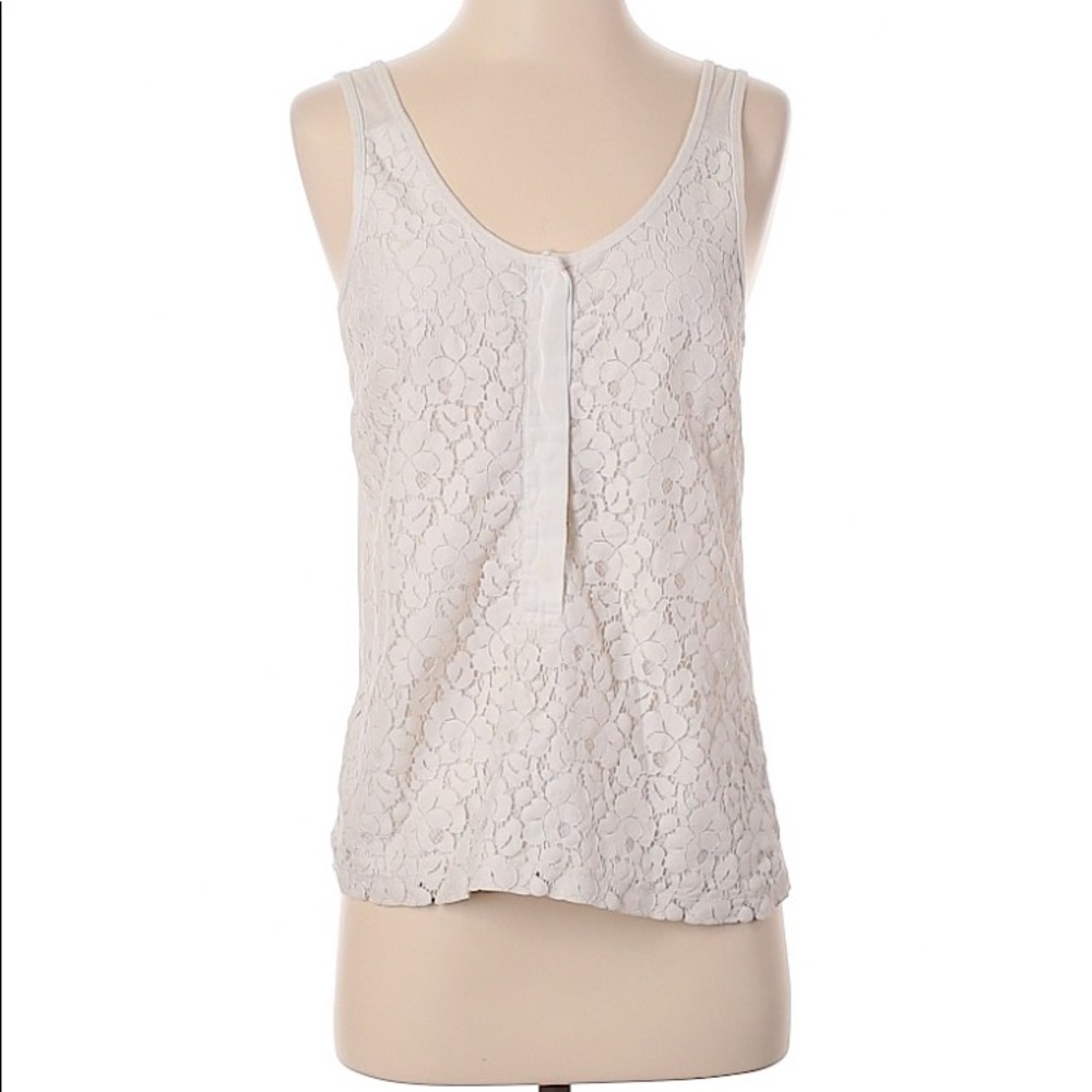 🌸 J Crew White Lace Tank